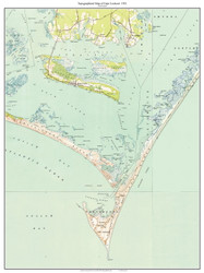 Cape Lookout 1951 - Custom USGS Old Topo Map - North Carolina