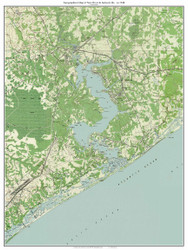 New River and Jacksonville 1948 - Custom USGS Old Topo Map - North Carolina