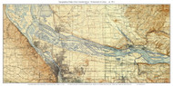 Columbia River, Portsmouth to Camas 1914 - Custom USGS Old Topo Map - Oregon