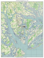Beaufort Area 1948 - Custom USGS Old Topo Map - South Carolina