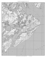 Hilton Head Island (B&W) 1948 - Custom USGS Old Topo Map - South Carolina