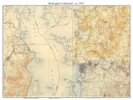 Burlington and Colchester 1915 - Custom USGS Old Topo Map - Vermont