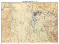 Burlington and Shelburne 1915 - Custom USGS Old Topo Map - Vermont