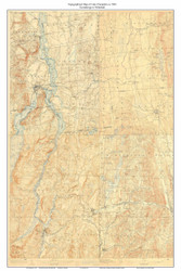 Lake Champlain, Ticonderoga to Whitehall 1904 - Custom USGS Old Topo Map - Vermont