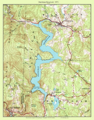 Harriman Reservoir Area 1971 - Custom USGS Old Topo Map - Vermont