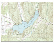 Lake Fairlee 1990 - Custom USGS Old Topo Map - Vermont