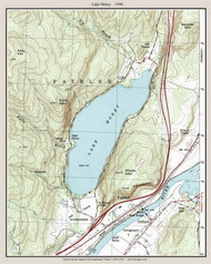 Lake Morey 1990 - Custom USGS Old Topo Map - Vermont