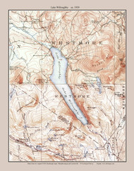 Lake Willoughby 1939 - Custom USGS Old Topo Map - Vermont