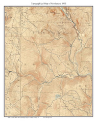 Newfane 1933 - Custom USGS Old Topo Map - Vermont