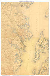 Annapolis & Environs 1894 - Custom USGS Old Topo Map - Maryland