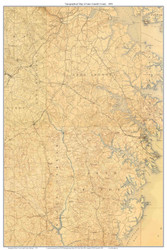 Anne Arundel County 1894 - Custom USGS Old Topo Map - Maryland