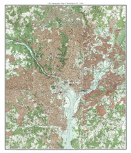 Washington DC & Environs 1956 - Custom USGS Old Topo Map - District of Columbia
