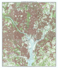 Washington DC & Environs 1965 - Custom USGS Old Topo Map - District of Columbia
