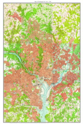 Washington DC Area 1956 - Custom USGS Old Topo Map - District of Columbia