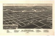 Flandreau, South Dakota 1883 Bird's Eye View