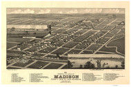 Madison, South Dakota 1883 Bird's Eye View