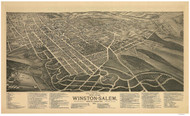 Winston-Salem, North Carolina 1891 Bird's Eye View