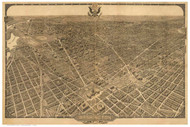 Washington DC 1921 Bird's Eye View - Old Map Reprint