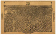 Washington DC 1922 Bird's Eye View - Old Map Reprint