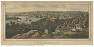 Georgetown Custom  View - Washington DC 1861 Bird's Eye View - Old Map Custom Print