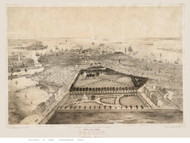 Boston, Massachusetts 1850 Copy 2 - Bird's Eye View - Old Map Reprint - Williams & Stevens