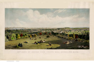 Boston and Vicinity, Massachusetts 1864 - Bird's Eye View - Old Map Reprint - Richardson