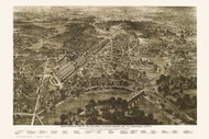 Philadelphia, Pennsylvania 1876 Bird's Eye View - Old Map Reprint - Centennial Expo
