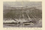 Philadelphia, Pennsylvania 1876 Bird's Eye View - Old Map Reprint - Centennial - Newspaper