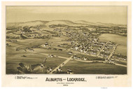 Alburtis and Lockridge, Pennsylvania 1893 Bird's Eye View - Old Map Reprint