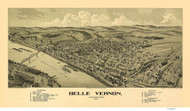 Belle Vernon, Pennsylvania 1902 Bird's Eye View - Old Map Reprint