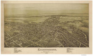 Chambersburg, Pennsylvania 1894 Bird's Eye View - Old Map Reprint