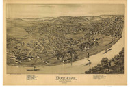 Duquesne, Pennsylvania 1897 Bird's Eye View - Old Map Reprint