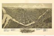 Franklin, Pennsylvania 1901 Bird's Eye View - Old Map Reprint
