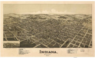 Indiana, Pennsylvania 1900 Bird's Eye View - Old Map Reprint