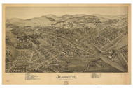 Jeannette, Pennsylvania 1897 Bird's Eye View - Old Map Reprint