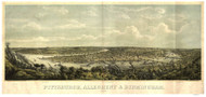Pittsburgh, Pennsylvania 1871 Bird's Eye View - Old Map Reprint