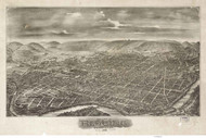 Reading, Pennsylvania 1898 Bird's Eye View - Old Map Reprint