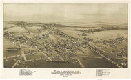 Sellersville, Pennsylvania 1894 Bird's Eye View - Old Map Reprint