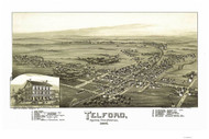 Telford, Pennsylvania 1894 Bird's Eye View - Old Map Reprint