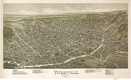 Titusville, Pennsylvania 1896 Bird's Eye View - Old Map Reprint