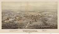 Tobyhanna, Pennsylvania 1891 Bird's Eye View - Old Map Reprint