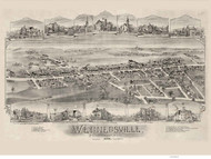 Wemersville, Pennsylvania 1898 Bird's Eye View - Old Map Reprint