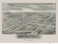 Womelsdorf, Pennsylvania 1898 Bird's Eye View - Old Map Reprint