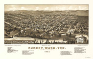 Cheney, Washington 1884 Bird's Eye View