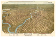 Spokane, Washington 1905 Bird's Eye View