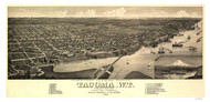 Tacoma, Washington 1884 Bird's Eye View