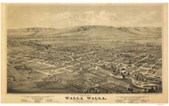 Walla Walla, Washington 1876 Bird's Eye View