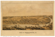 Fredericksburg, Virginia 1862 Bird's Eye View