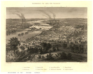 Richmond, Virginia 1863 Bird's Eye View
