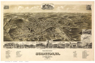 Staunton, Virginia 1892 Bird's Eye View
